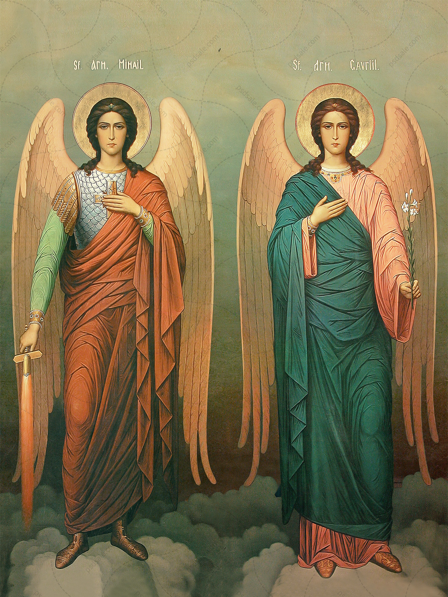 Иконы святых архангелов. Икона Архангела Михаила и Гавриила.